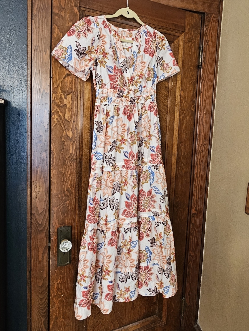 Anthropologie The Somerset Maxi Dress XS Floral Botanical Print